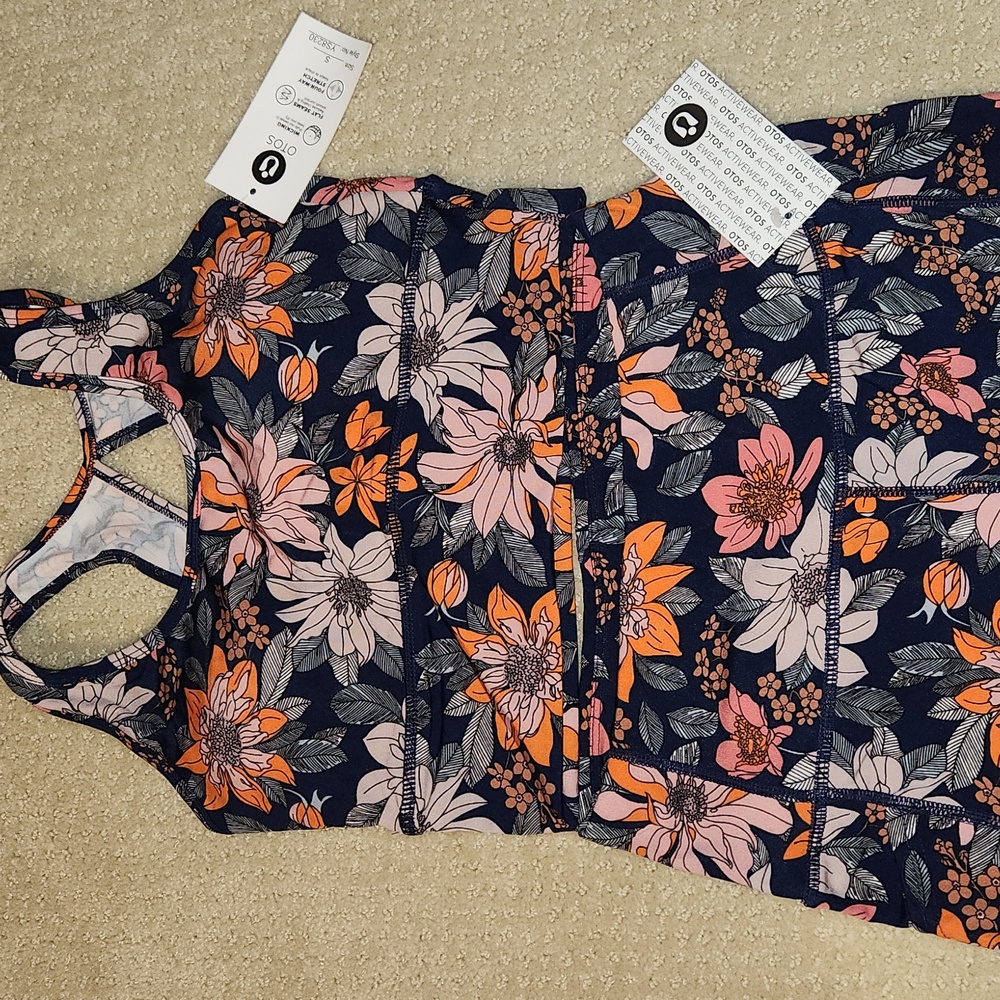 OTOS Floral Women's Sport Set Bra And Leggings Size Small - Picture 12 of 12